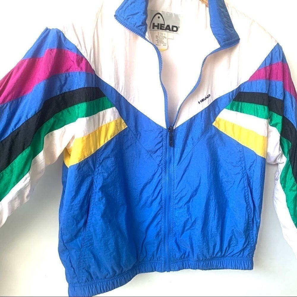 Vintage 80’e Retro Tracksuit Bomber Geo Jacket